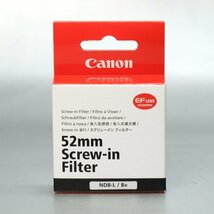 未使用【Canon】52mm*ND8-L/8x*光量調整用 減光*説明書・ケース・元箱付き_画像4