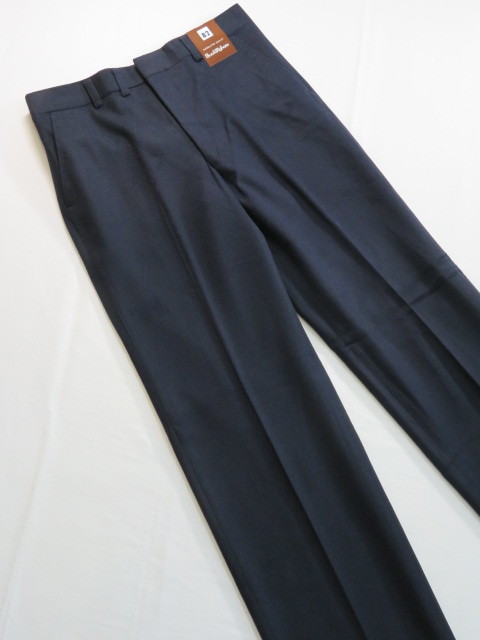 ★☆ 85 ノータック パンツ 新品 秋冬 紺系 日本製 ☆★