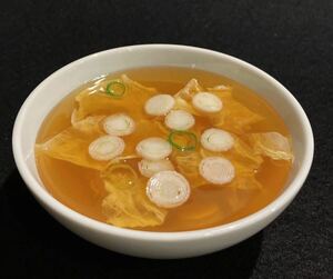 食品サンプル　中華スープ　炒飯スープ　器付き