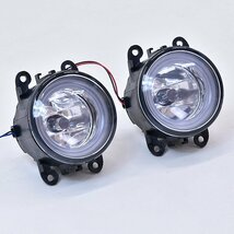 スズキ DA17W DA64W エブリイ ワゴン ホワイト LED ファイバー イカリング 付き H8 フォグランプ ガラスレンズ エブリィ 新品_画像4