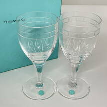 231045-007 TIFFANY&Co. ティファニー ワイングラス ペア 2客セット 箱付_画像1