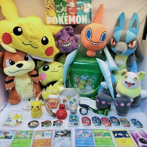 ポケモン ピチュー ガーディ ルカリオ ロトム ワンパチ ピカチュウ ティッシュカバー ゲンガー バッグ ポーチ カップ ケース 34点