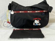 レスポートサック LeSportsac 7520 CLASSIC HOBO クラシックホーボー ハローキティ Hello Kitty ブラックバージョン_画像1