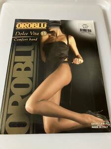 【送料無料】OROBLU dolce vita 15 comfort band L EU 42-44 BLACK panty stocking オロブル パンティストッキング ブラック 黒 スト