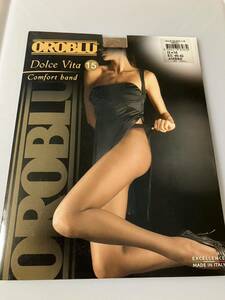 【送料無料】OROBLU dolce vita 15 comfort band M EU 40-42 ambre panty stocking オロブル パンティストッキング パンスト 琥珀 茶色