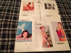 90年代アイドルカレンダー紹介グラビア切り抜き3ページ　田村英里子　CCガールズ