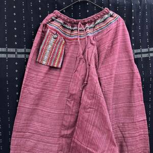  sarouel pants ethnic race pattern men's lady's free size cotton 100% c-219