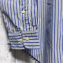 ラルフローレン Ralph Lauren CLASSIC FIT ストライプシャツ 長袖シャツ メンズ ワンポイント コットン100% サイズ16 Lサイズ 3‐993_画像6