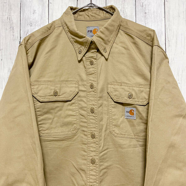 カーハート Carhartt 長袖シャツ ワークシャツ メンズ ワンポイント XLサイズ 5-66