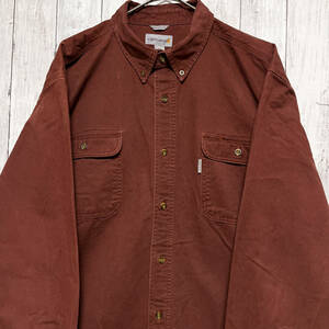 カーハート Carhartt 長袖シャツ ワークシャツ メンズ 2XLサイズ 5-67