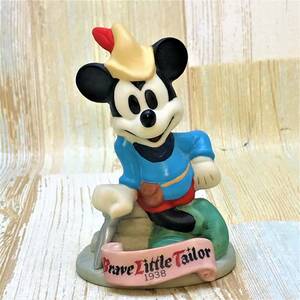 レア★ミッキーの巨人退治 Brave Little Tailor ミッキーマウス Micky Mouse 狩人 陶器製 フィギュア★Disney TDL ディズニー
