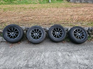 【美品】2021年製 225/65R17 NANKANG ナンカン　 ICE ACTIVA AW-1 残溝約7㎜ 17x7J+38 5/114.3 RAV4 ハリアー スタッドレス ハブ径73㎜