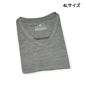 新品 ジョセフアブード 4L 定番 パック Ｔシャツ 吸水速乾性 防臭機能 グレー キングサイズ