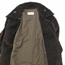 ◆MAX MARA マックスマーラ ガウンコート サイズ40◆ ブラウン アルパカウール レディース アウター ラップコート_画像3