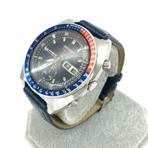 ジャンク品◆SEIKO セイコー ファイブスピードタイマー 腕時計 自動巻き◆ ブルー メンズ ウォッチ watch