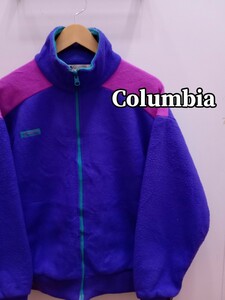 ★H005 Columbia コロンビア フリースジャケット レディース L 青紫系 