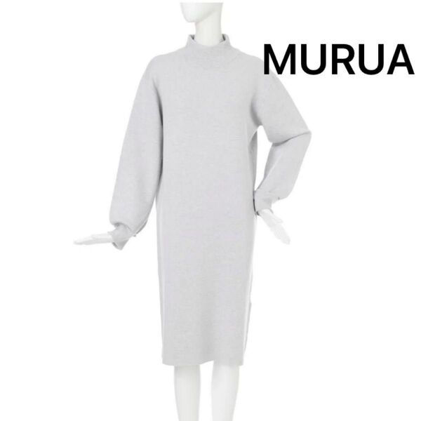 MURUA ムルーア ハイネックストレートワンピース