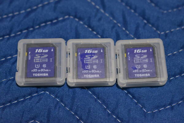 東芝 Premiugate UHS-I SDHC 16GB SD-E016GUX 32nm SLC 3個セット