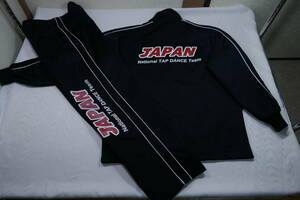 美品　ジャパン ナショナル タップダンスチーム　ジャージ　セット　ジャケット(XL)　パンツ(L)　ブラック