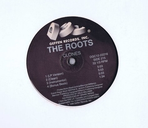 US盤 12inch The Roots / Clones / Section / ルーツ DGC12-22216