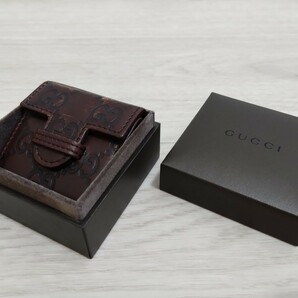 希少★GUCCI★WG柄置き時計★電池交換済み★本革/レザー/ブラウン/グッチ/イタリア製/トラベルウォッチ/トラベルクロック/11944625/200の画像9