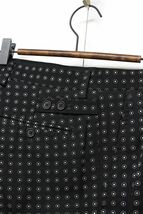 HGB-M318/美品 DOLCE&GABBANA パンツ スラックス スリム 総柄 ドット シルク混 ノータック 裾シングル 46 M 黒 ドルガバ イタリア製_画像7