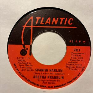 輸入盤 7インチ　ARETHA FRANKLIN # SPANISH HARLEM / LEAN ON ME