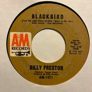 輸入盤 7インチ　BILLY PRESTON # WILL IT GO ROUND IN CIRCLES / BLACKBIRD