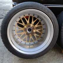 BBS LM(ゴールド） 18インチ 9J +42（LMP082)PCD114.3 5H 245/40ZR18 タイヤ付き ２本_画像5