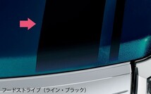 トール 900系 前期：純正 フードストライプ（ライン・シルバー/ブラック）【廃盤、残り在庫わずか】_画像2