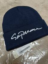 Supreme Classic Script Beanie(Navy)新品未使用ニットキャップ ビーニー NEW ERA ニット帽 シュプリーム_画像1