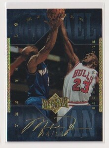 1999 Upper Deck Michael Jordan Athlete of The Century MJ Gold card #24/50