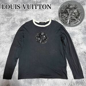 LOUIS VUITTON ルイヴィトン 封蝋 スタンプ サークルロゴ ロンT 長袖 ロングスリーブTシャツ プリント メンズ レディース