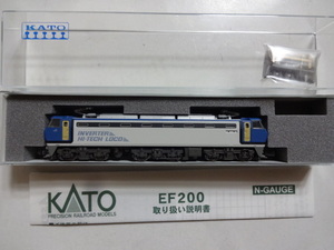 新品同様★KATO 3036 EF200形 電気機関車 ライト点灯・走行動作確認済み 部品未使用 取説付き 鉄道模型 Nゲージ カトー 送料350円