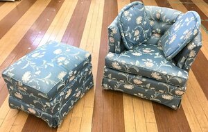 ▲二宮店▲【神奈川県直接引取限定・中古品】11-32 DREXEL HERITAGE ドレクセル ソファ1P/スツール付き