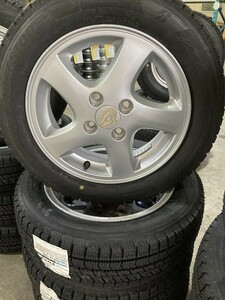 2022年製新品VRX2付きホイールセット(WW5J500)スバル純正 14ｘ4.5J 4穴 100 + BRIDGESTONE BLIZZAK VRX2 155/65R14 スタッドレス 軽自動車