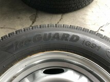 (WW5J031)鉄ホイール 15ｘ5.5JJ 6穴 139.7 + YOKOHAMA ice GUARD iG91 195/80R15 107/105Ｌ LT 2022年 スタッドレス 冬タイヤ 送料無料_画像3