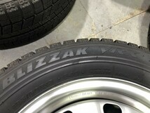 (WW5J018)鉄ホイール 15ｘ5.5JJ 4穴 100/114.3 + BRIDGESTONE BLIZZAK VRX 185/60R15 84Q 2020年 スタッドレス 冬タイヤ 送料無料_画像3