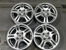 (W5E037)14x5.5J NISSAN純正 オフセット45 4穴 PCD100 ハブ60_画像1