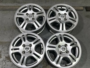 (W5E037)14x5.5J NISSAN純正 オフセット45 4穴 PCD100 ハブ60