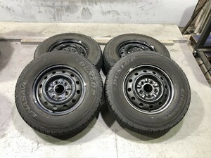 (WS5G003)鉄 14x5J 5穴 114.3 + DUNLOP ENASAVE VAN01 185/80R14 102/100N LT 2021年 夏タイヤ 送料無料