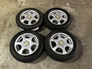 (WW5J099)RUFINA 13x4.5J 4穴 100/110/114.3 + DUNLOP WINTERMAXX WM01 155/65R13 73Q 2016年 スタッドレス 冬タイヤ 送料無料