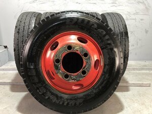 (TWT3B01)鉄ホイール 16×5.5K 5穴 + 205/85R16 117/115L LT BRIDGESTONE DURAVIS R205 6 キャンター、アトラスなどに