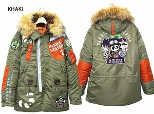南極探検隊N-3Bジャケット◆PANDIESTA JAPAN カーキMサイズ 533864 パンディエスタジャパン ミリタリー フライト パンダ アウター