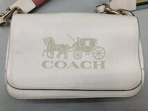 COACH コーチ F72703 メッセンジャー ショルダー バック レザー ホース アンド キャリッジ 白 レザー[327574_画像2