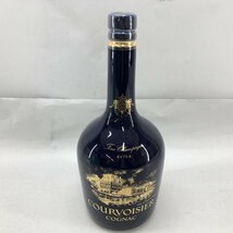 古酒 ブランデー コニャック COURVOISIER クルボアジェ シャトー リモージュ エクストラ ナポレオン 青 陶器[224634_画像1