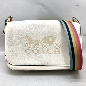 COACH コーチ F72703 メッセンジャー ショルダー バック レザー ホース アンド キャリッジ 白 レザー[327574