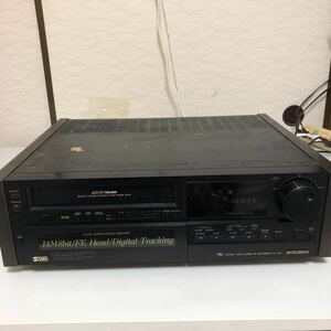 MITSUBISHI HV-V36 S-VHS ビデオカセットレコーダー 通電確認のみ　ジャンク扱い　現状品