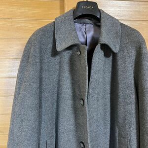 カシミヤ混コート ステンカラーコート GRY ウール