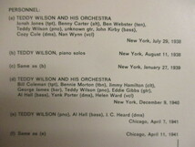 Teddy Wilson ： His Piano, His Orchestra 1938～1941 LP (( Swing Jazz / 落札5点で送料当方負担_画像4